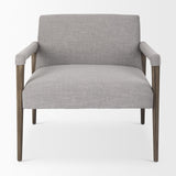 Mercana Palisades Gray Fabric w/ Brown Wood Frame Accent Chair
