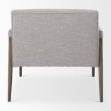 Mercana Palisades Gray Fabric w/ Brown Wood Frame Accent Chair