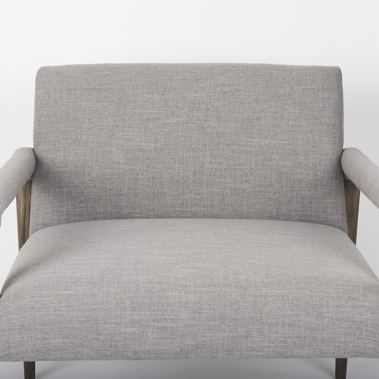 Mercana Palisades Gray Fabric w/ Brown Wood Frame Accent Chair