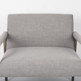 Mercana Palisades Gray Fabric w/ Brown Wood Frame Accent Chair