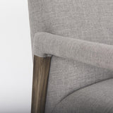 Mercana Palisades Gray Fabric w/ Brown Wood Frame Accent Chair