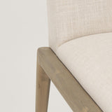 Mercana Palisades Cream Upholstery w/ Solid Wood Armless Dining Chair
