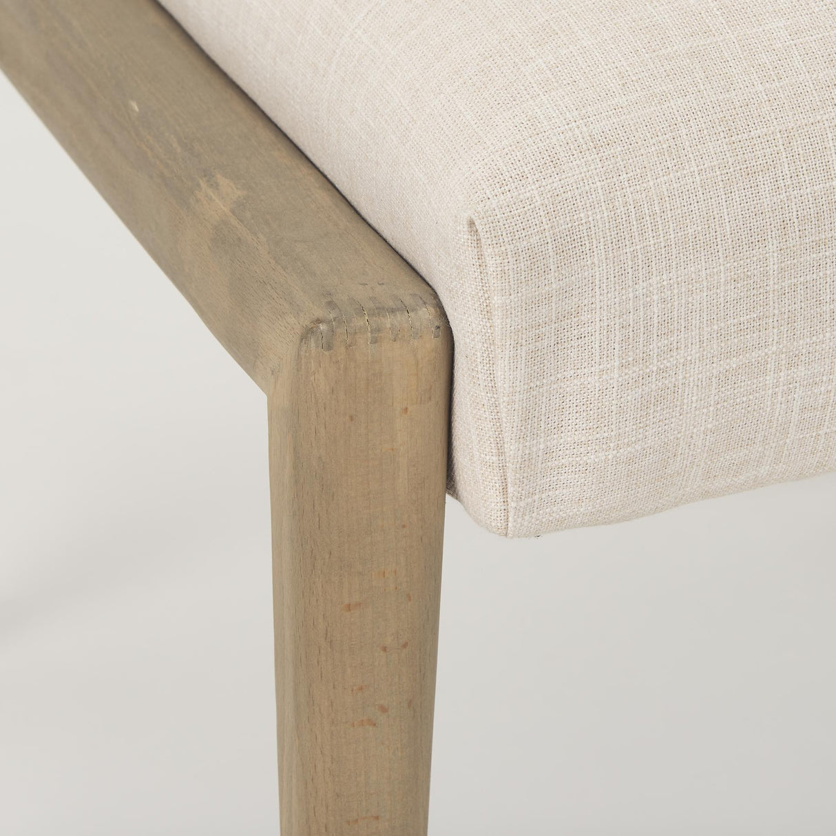 Mercana Palisades Cream Upholstery w/ Solid Wood Armless Dining Chair