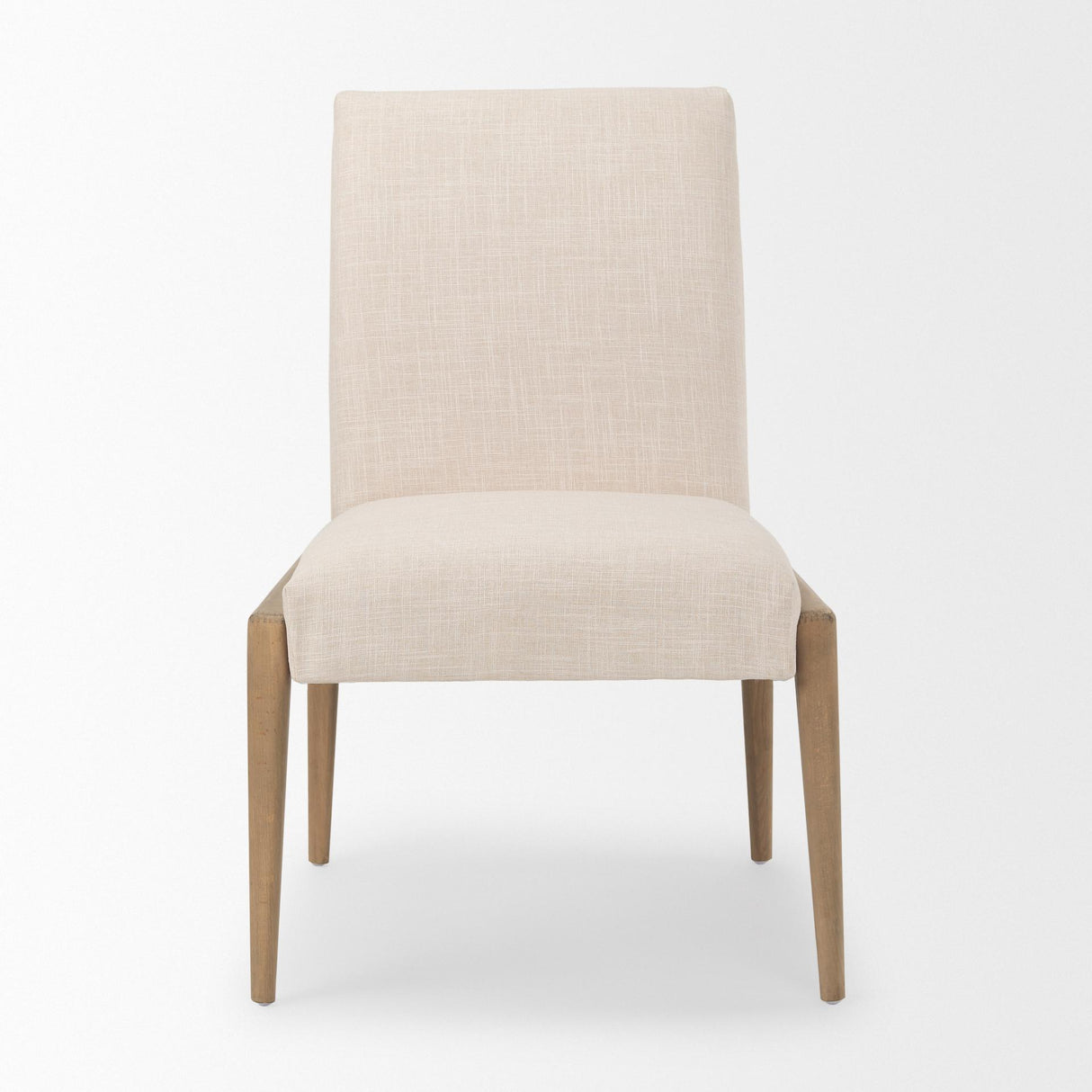 Mercana Palisades Cream Upholstery w/ Solid Wood Armless Dining Chair