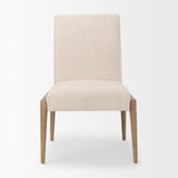 Mercana Palisades Cream Upholstery w/ Solid Wood Armless Dining Chair