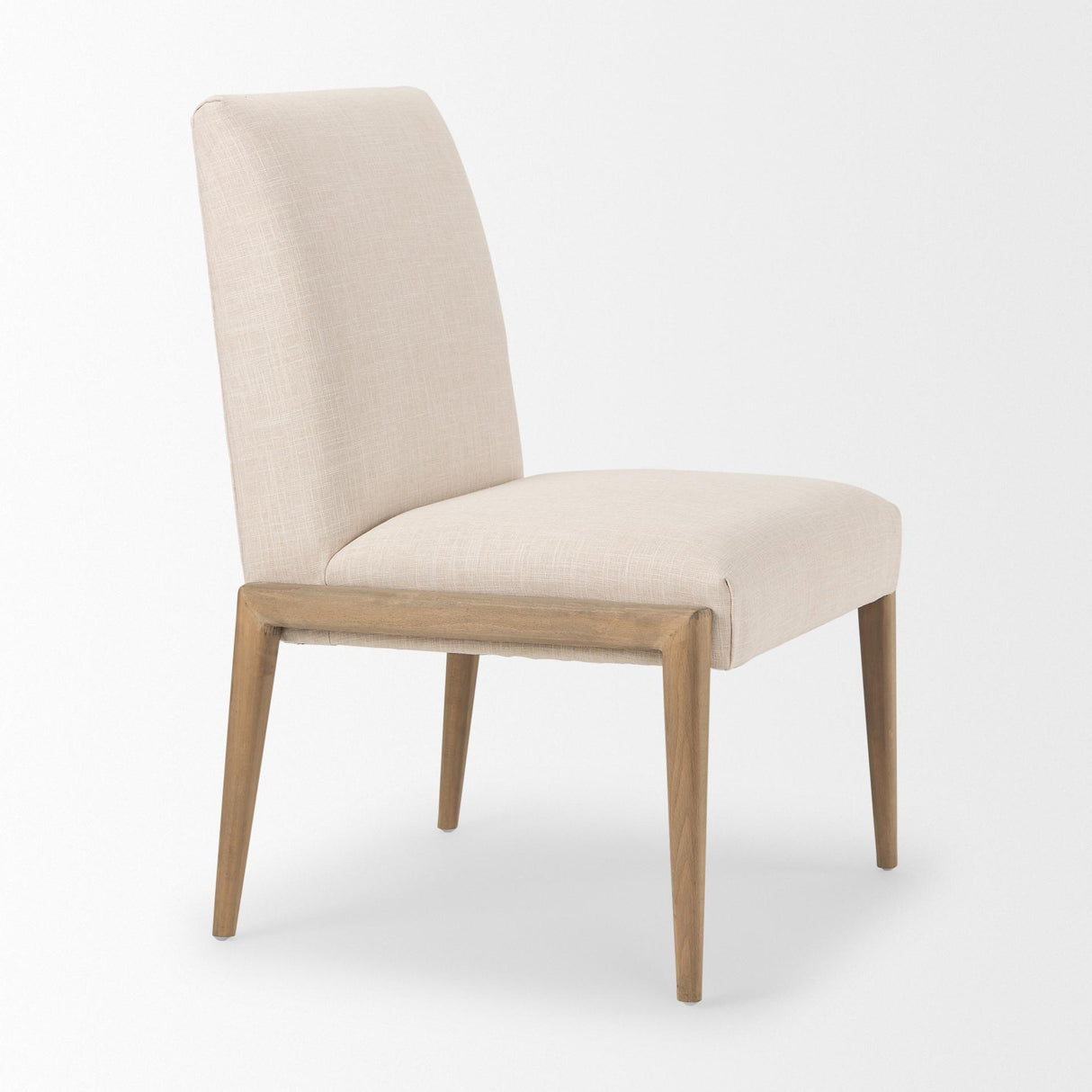 Mercana Palisades Cream Upholstery w/ Solid Wood Armless Dining Chair