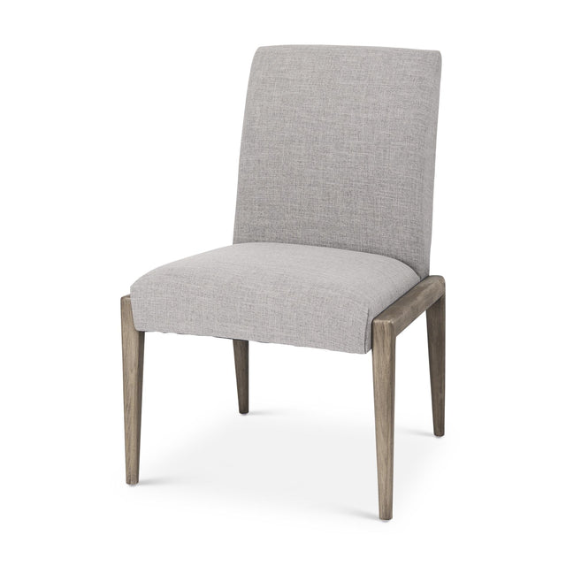 Mercana Palisades Gray Upholstery w/ Solid Wood Armless Dining Chair