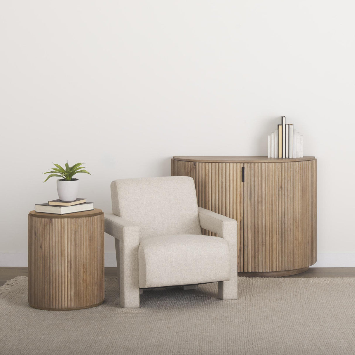 Mercana Sovereign Oatmeal Fully Upholstered Accent Chair