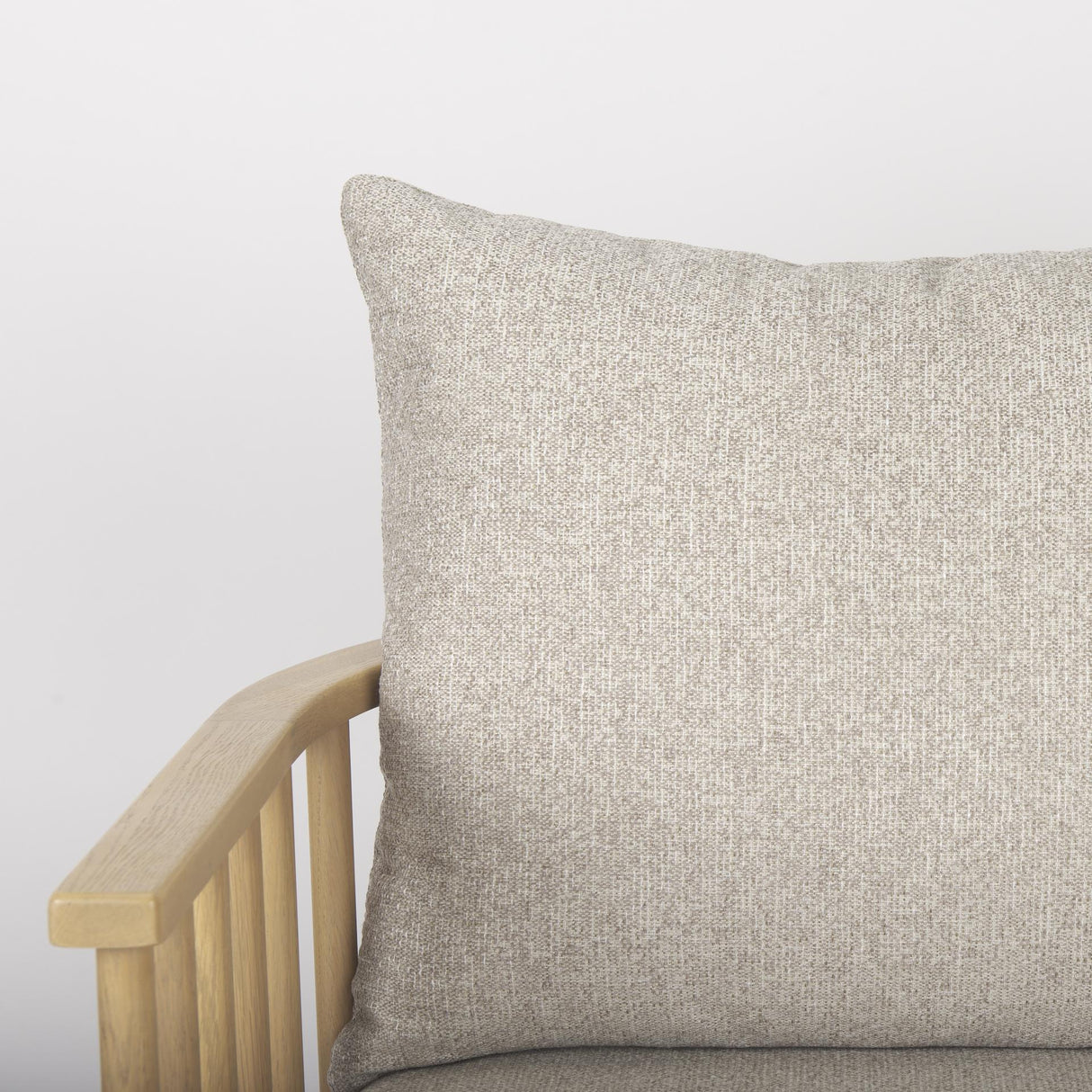 Mercana Kopari Beige Fabric W/Light Brown Wood Accent Chair