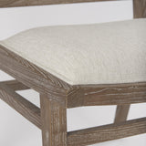 Mercana Wynn Fabric W/Brown Wood Dining Chair