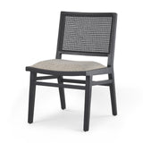 Mercana Wynn 20.5L x 24.6W x 34.1H Beige Fabric W/Black Wood Dining Chair