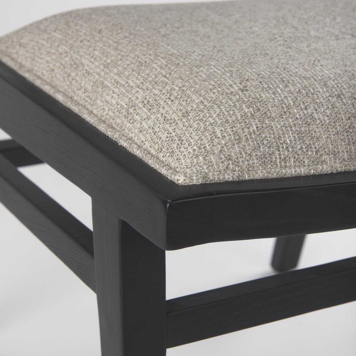 Mercana Wynn 20.5L x 24.6W x 34.1H Beige Fabric W/Black Wood Dining Chair