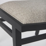 Mercana Wynn 20.5L x 24.6W x 34.1H Beige Fabric W/Black Wood Dining Chair