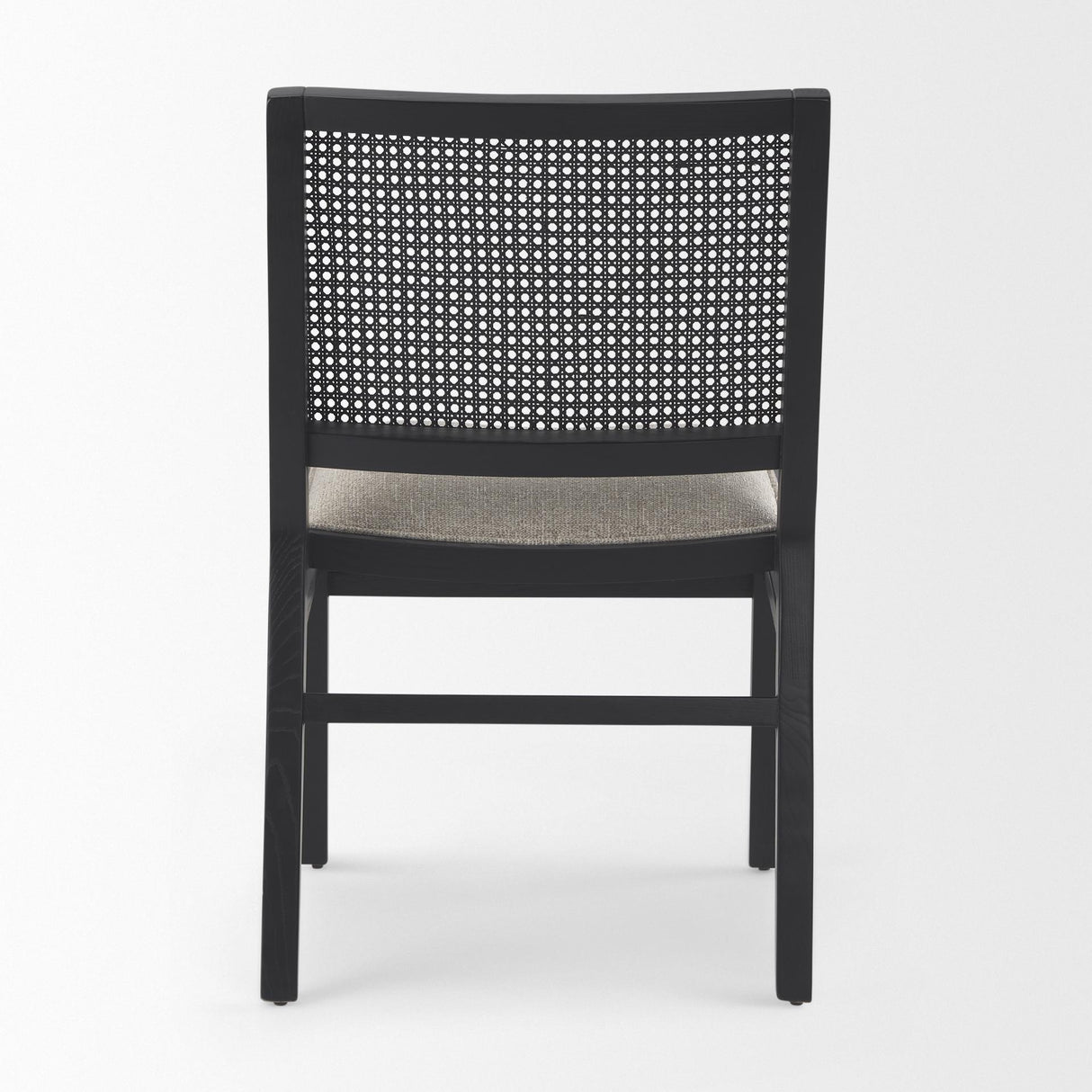 Mercana Wynn 20.5L x 24.6W x 34.1H Beige Fabric W/Black Wood Dining Chair