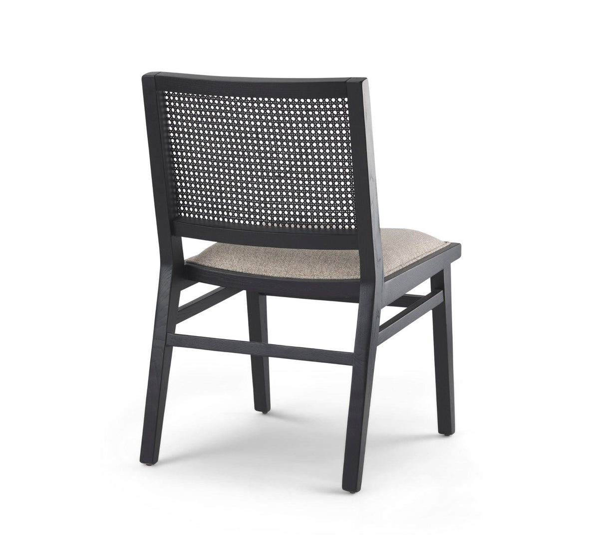Mercana Wynn 20.5L x 24.6W x 34.1H Beige Fabric W/Black Wood Dining Chair