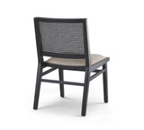 Mercana Wynn 20.5L x 24.6W x 34.1H Beige Fabric W/Black Wood Dining Chair