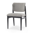Mercana Cline 20.9L x 23.0W x 31.9H Gray Fabric W/Black Wood Dining Chair