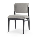 Mercana Cline 20.9L x 23.0W x 31.9H Gray Fabric W/Black Wood Dining Chair