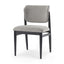Mercana Cline 20.9L x 23.0W x 31.9H Gray Fabric W/Black Wood Dining Chair