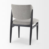 Mercana Cline 20.9L x 23.0W x 31.9H Gray Fabric W/Black Wood Dining Chair