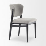 Mercana Cline 20.9L x 23.0W x 31.9H Gray Fabric W/Black Wood Dining Chair