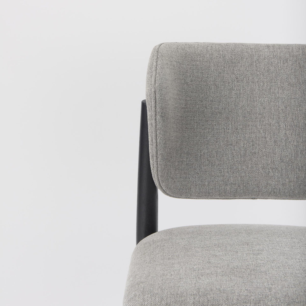Mercana Cline 20.9L x 23.0W x 31.9H Gray Fabric W/Black Wood Dining Chair