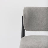 Mercana Cline 20.9L x 23.0W x 31.9H Gray Fabric W/Black Wood Dining Chair