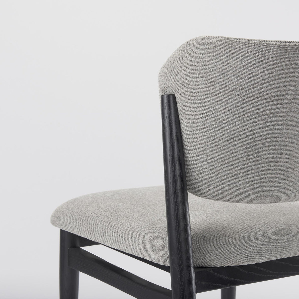 Mercana Cline 20.9L x 23.0W x 31.9H Gray Fabric W/Black Wood Dining Chair