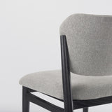 Mercana Cline 20.9L x 23.0W x 31.9H Gray Fabric W/Black Wood Dining Chair
