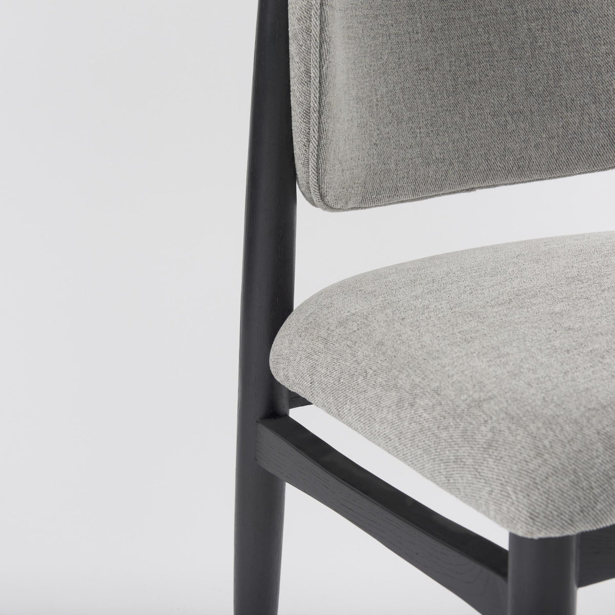 Mercana Cline 20.9L x 23.0W x 31.9H Gray Fabric W/Black Wood Dining Chair