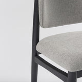 Mercana Cline 20.9L x 23.0W x 31.9H Gray Fabric W/Black Wood Dining Chair
