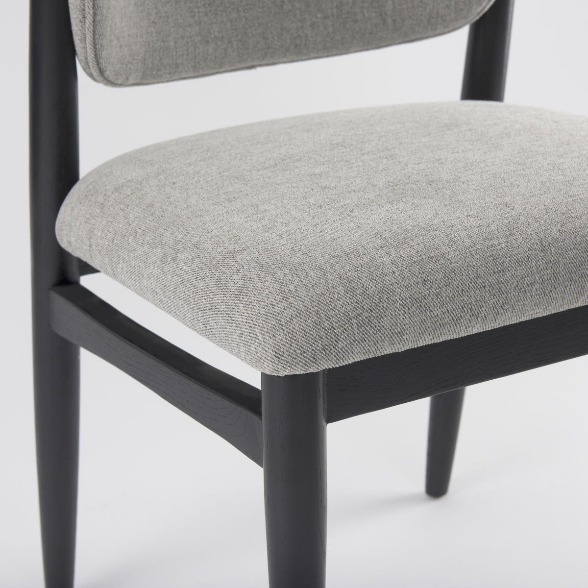 Mercana Cline 20.9L x 23.0W x 31.9H Gray Fabric W/Black Wood Dining Chair