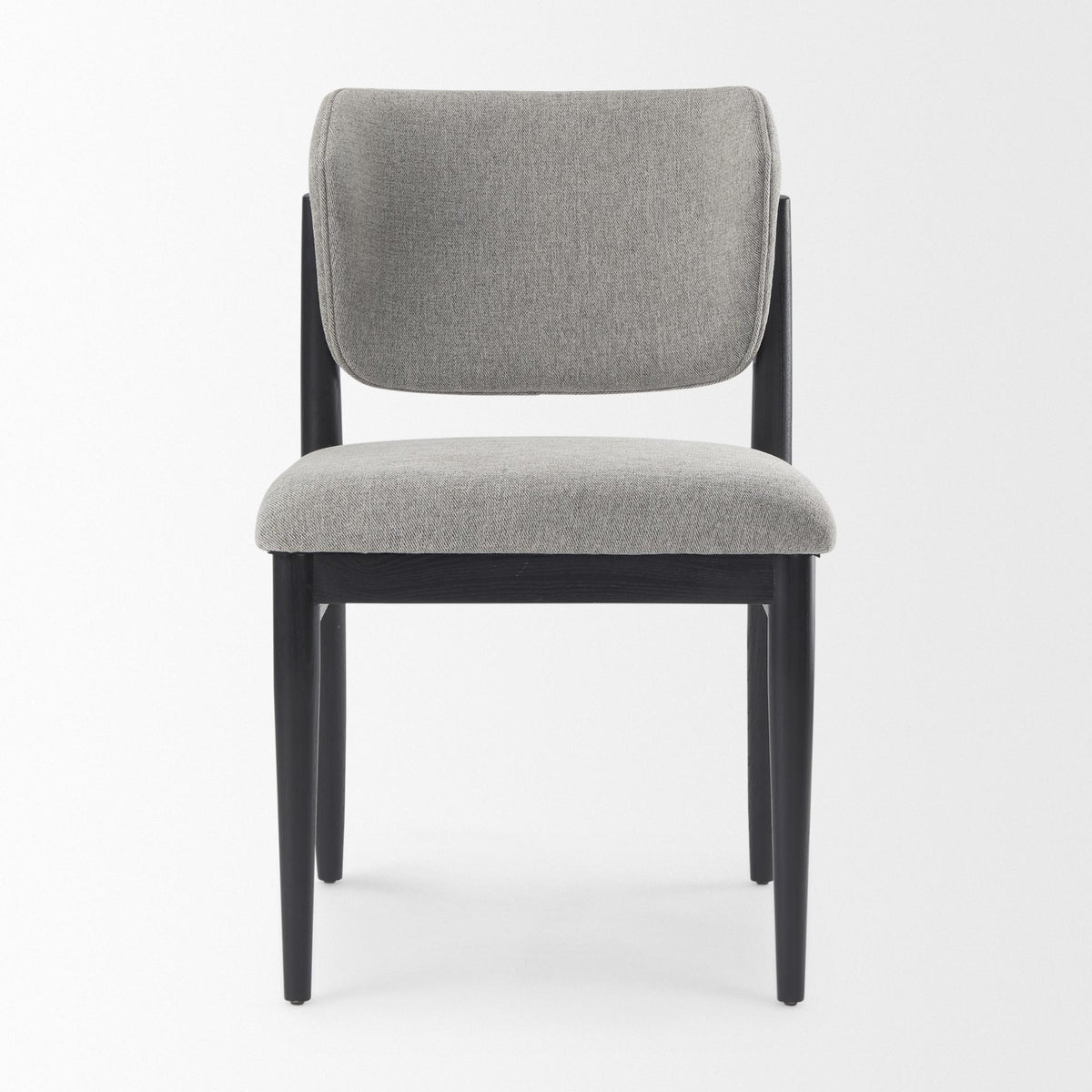 Mercana Cline 20.9L x 23.0W x 31.9H Gray Fabric W/Black Wood Dining Chair