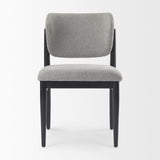 Mercana Cline 20.9L x 23.0W x 31.9H Gray Fabric W/Black Wood Dining Chair