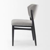 Mercana Cline 20.9L x 23.0W x 31.9H Gray Fabric W/Black Wood Dining Chair