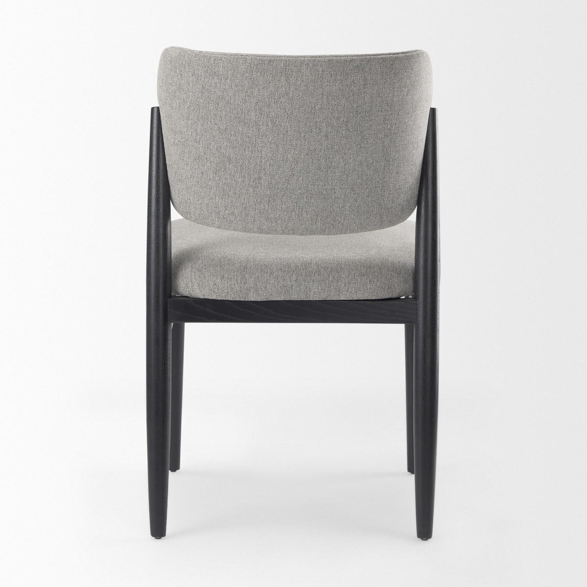 Mercana Cline 20.9L x 23.0W x 31.9H Gray Fabric W/Black Wood Dining Chair