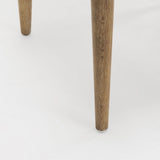 Mercana Cline Cream Fabric Upholstered and Light Brown Wood Dining Chair