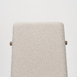 Mercana Cavett Cream Boucle Upholstered Seat W/Light Brown Wood Frame Dining Chair