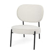 Mercana Amelia Cream Boucle W/Black Metal Upholstered Accent Chair 21.3L x 21.3W x 30.3H