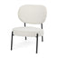Mercana Amelia Cream Boucle W/Black Metal Upholstered Accent Chair 21.3L x 21.3W x 30.3H
