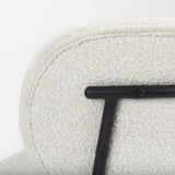 Mercana Amelia Cream Boucle W/Black Metal Upholstered Accent Chair 21.3L x 21.3W x 30.3H
