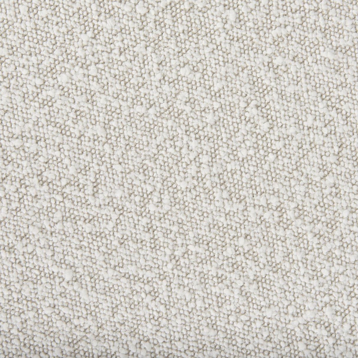 Mercana Amelia Cream Boucle W/Black Metal Upholstered Pouf