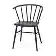 Mercana Colin 21.3L x 21.3W x 30.3H Black Metal Dining Chair