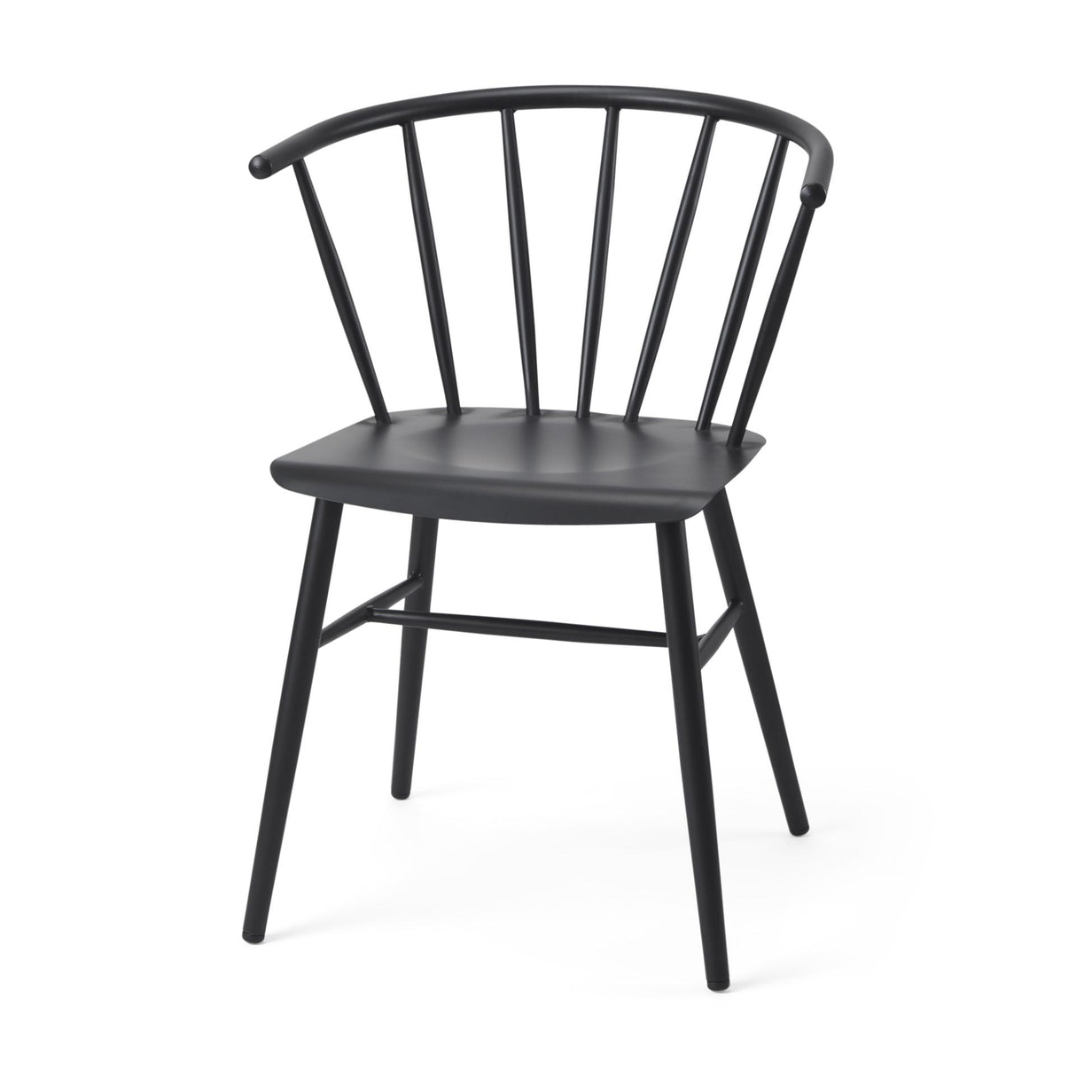 Mercana Colin 21.3L x 21.3W x 30.3H Black Metal Dining Chair