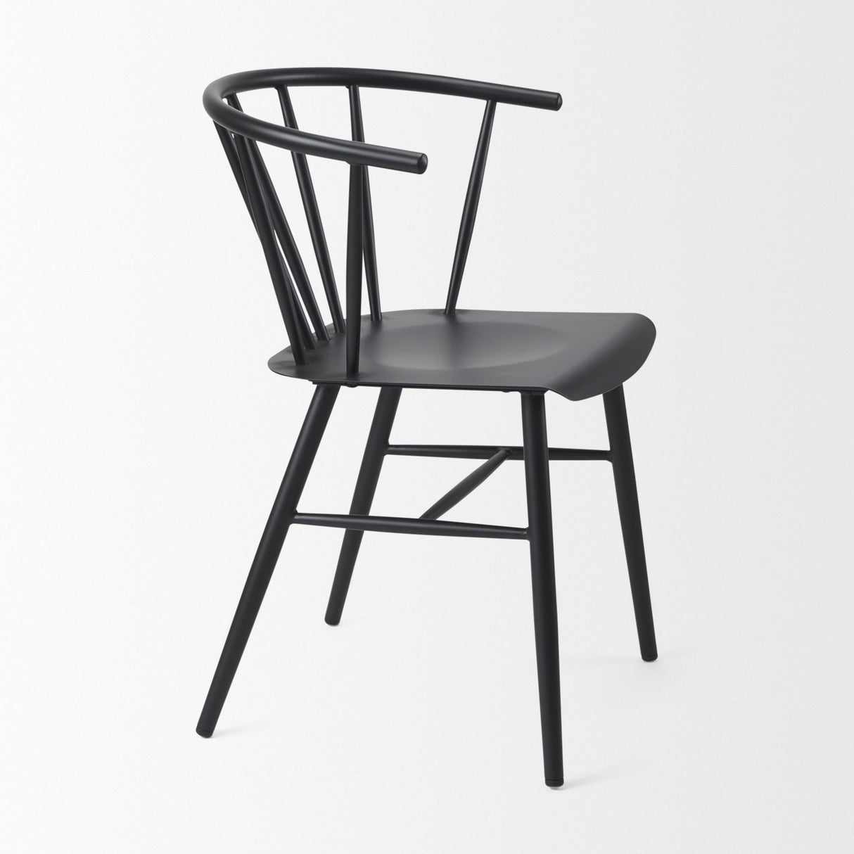 Mercana Colin 21.3L x 21.3W x 30.3H Black Metal Dining Chair