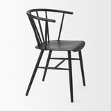 Mercana Colin 21.3L x 21.3W x 30.3H Black Metal Dining Chair