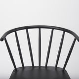 Mercana Colin 21.3L x 21.3W x 30.3H Black Metal Dining Chair