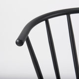 Mercana Colin 21.3L x 21.3W x 30.3H Black Metal Dining Chair