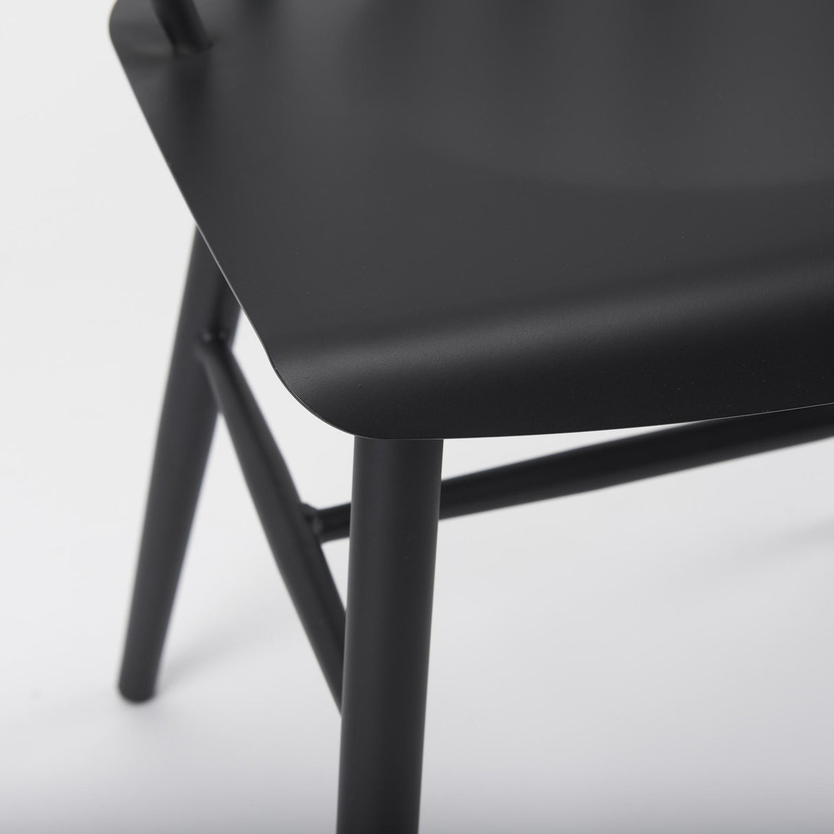 Mercana Colin 21.3L x 21.3W x 30.3H Black Metal Dining Chair
