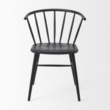 Mercana Colin 21.3L x 21.3W x 30.3H Black Metal Dining Chair